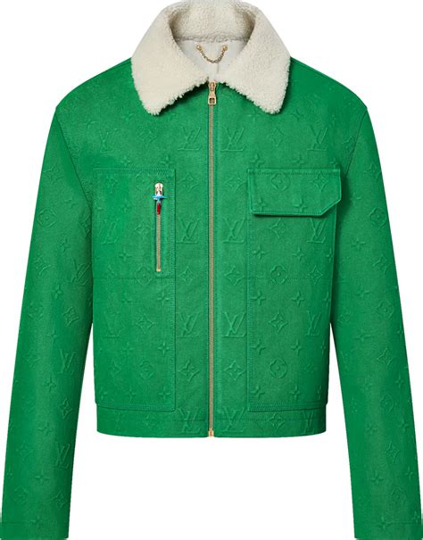 louis vuitton green denim jacket